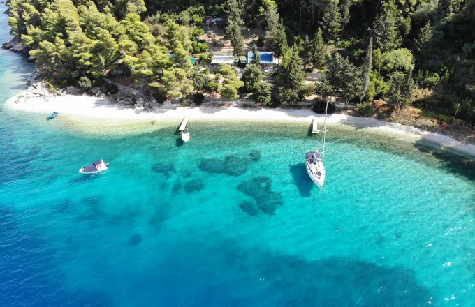 Another azure coast of Kalamos island