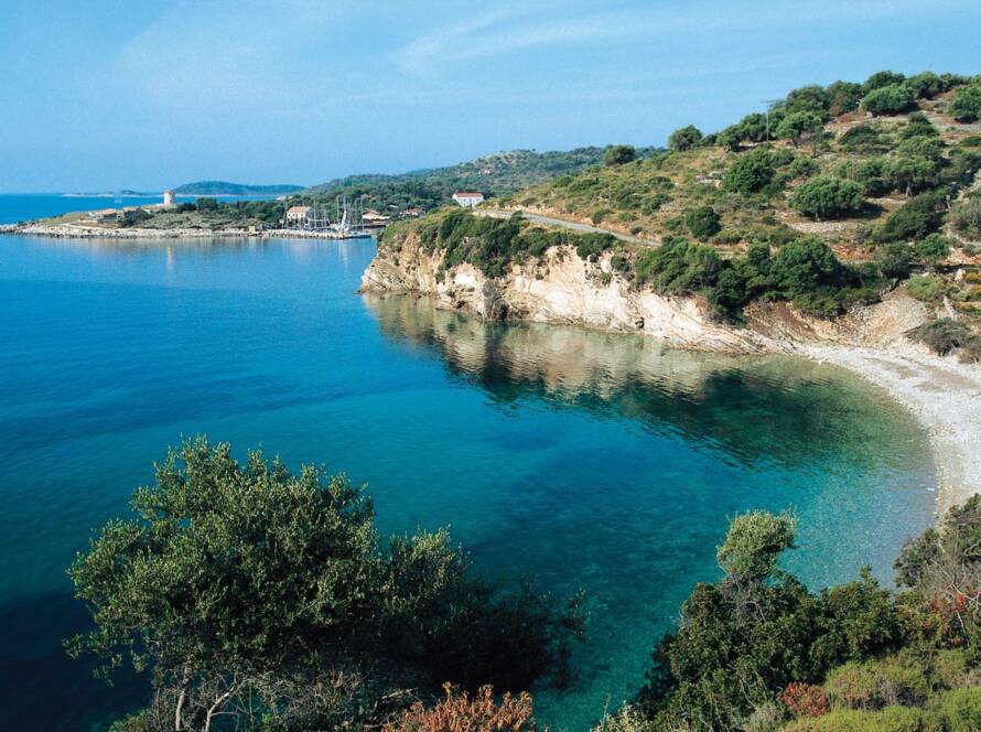 An azure coast in the island of Kastos.